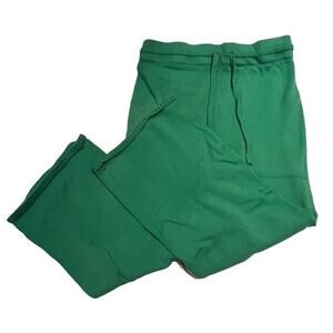 Leset Women's Size Large Lime Green Knit Lounge Pants Wide Leg